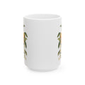 Citrus Blossom Ceramic Mug — Orange Floral Coffee Cup (11oz & 15oz)