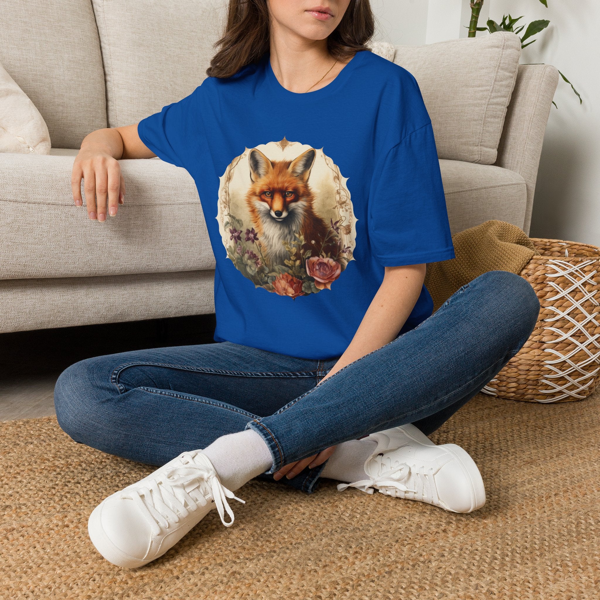 Fox Portrait T‑Shirt — Vintage Woodland Fox Graphic Tee