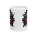 Gothic Raven Roses Design – Dark Romantic Crow Art for Alternative Style, Ceramic Mug, (11oz, 15oz)