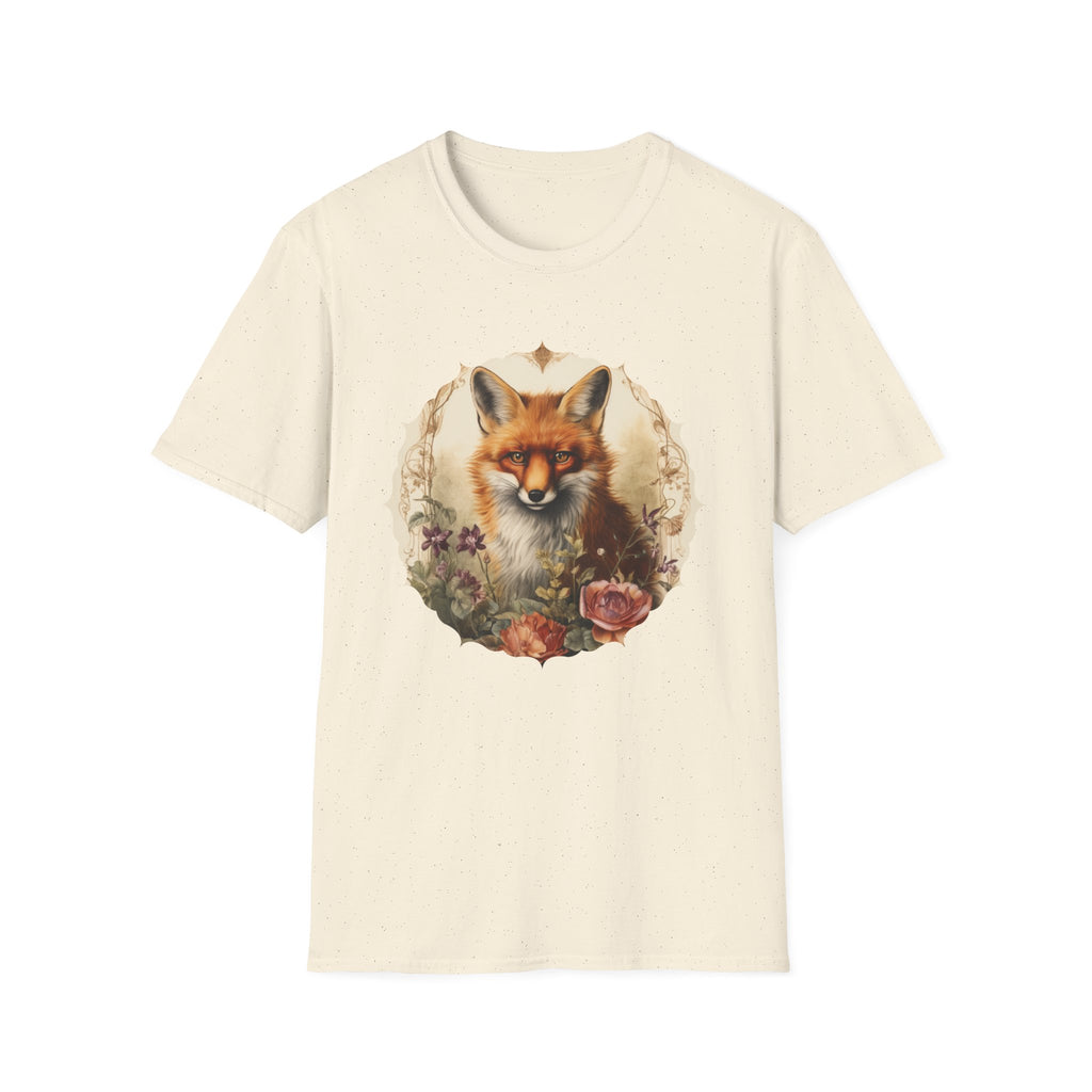 Fox Portrait T‑Shirt — Vintage Woodland Fox Graphic Tee