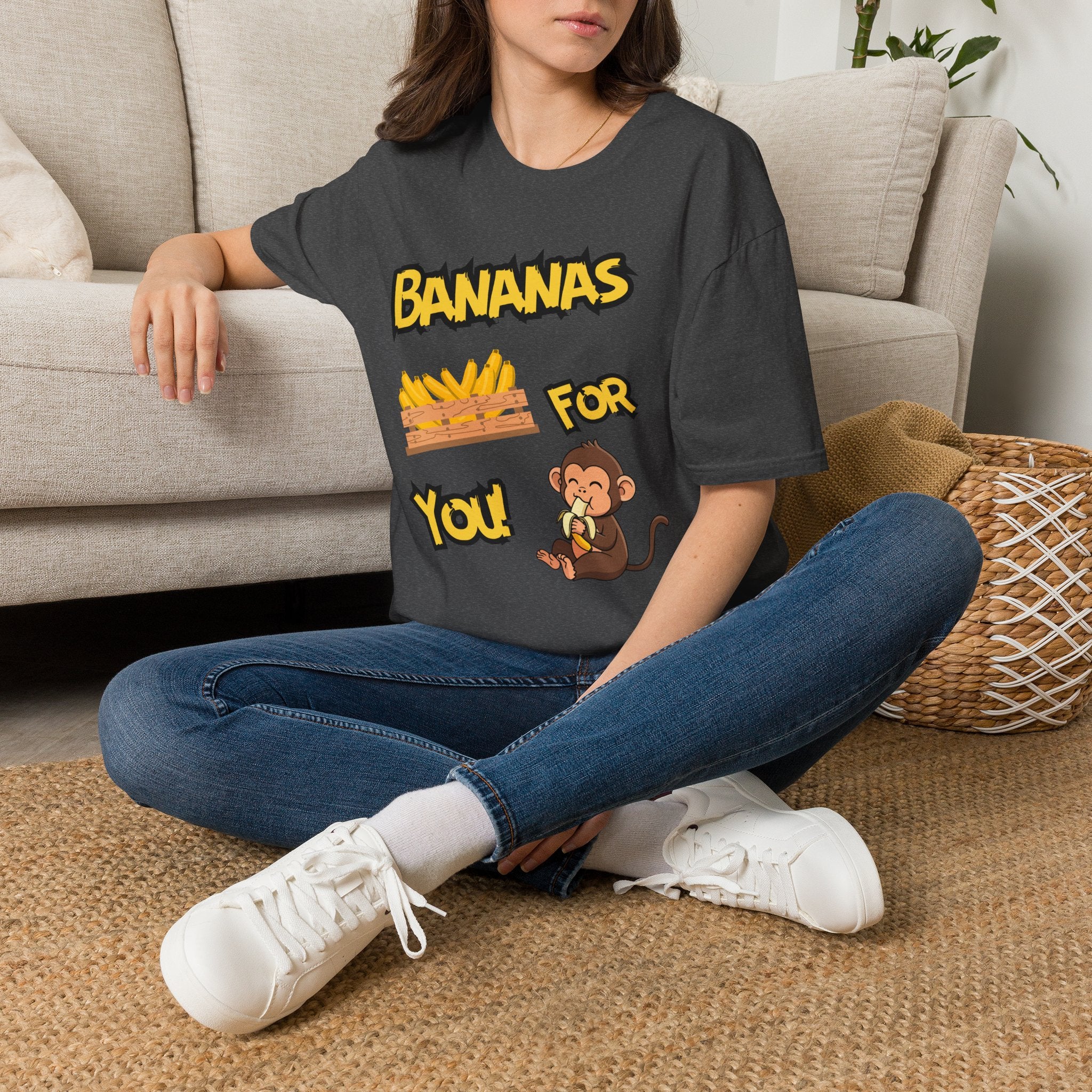 Bananas For You T-Shirt — Cute Monkey & Banana Crate Graphic Tee