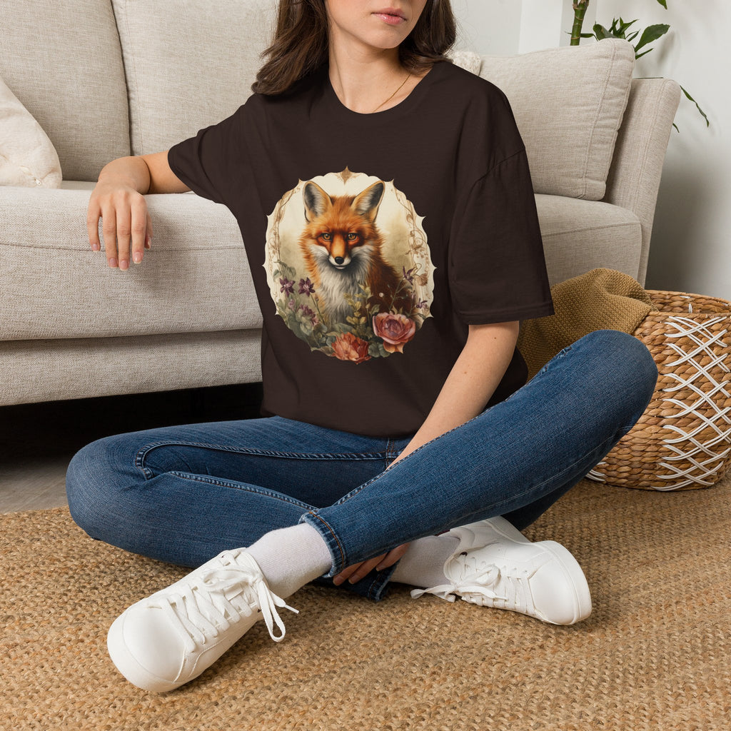 Fox Portrait T‑Shirt — Vintage Woodland Fox Graphic Tee