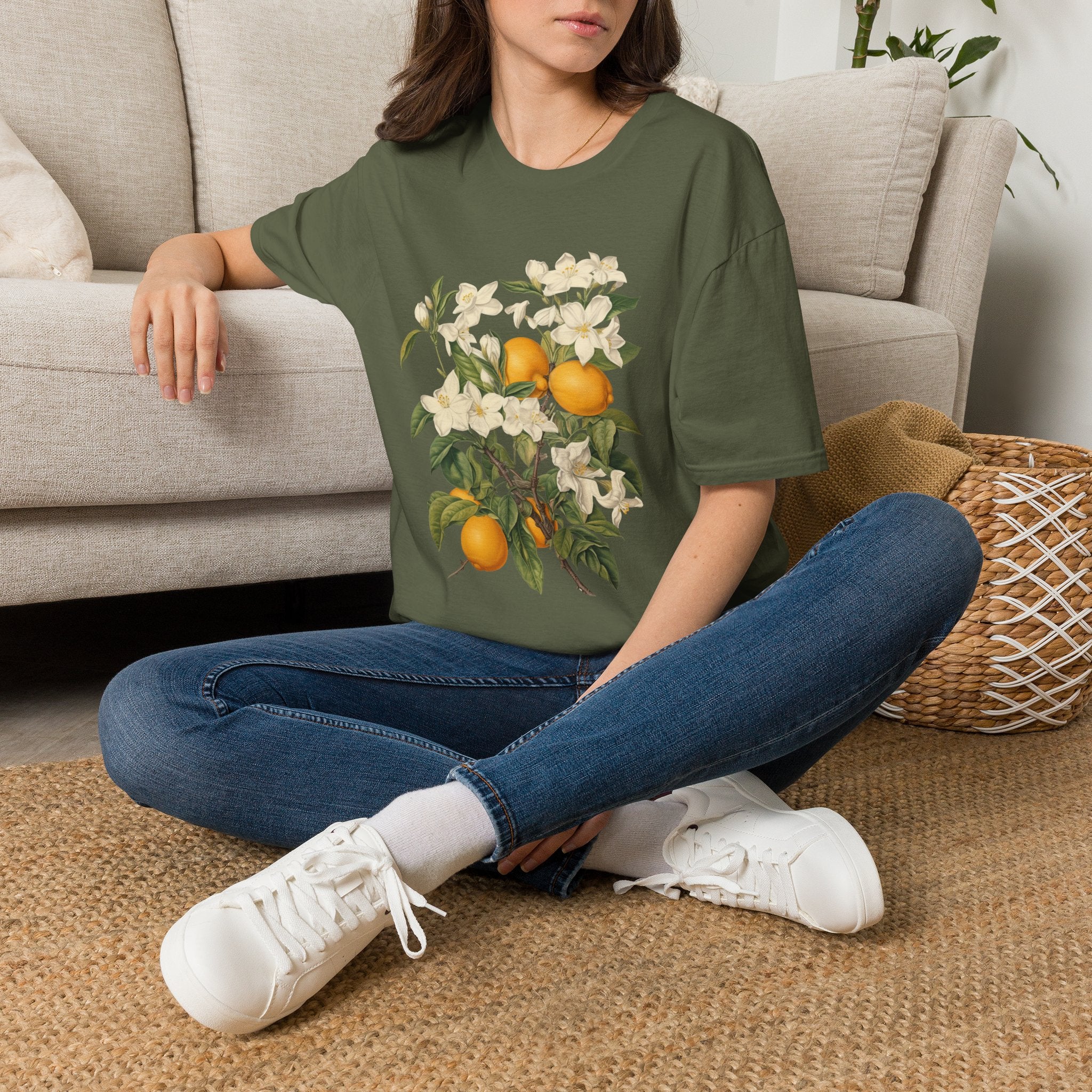 Orange Blossom Floral T-Shirt