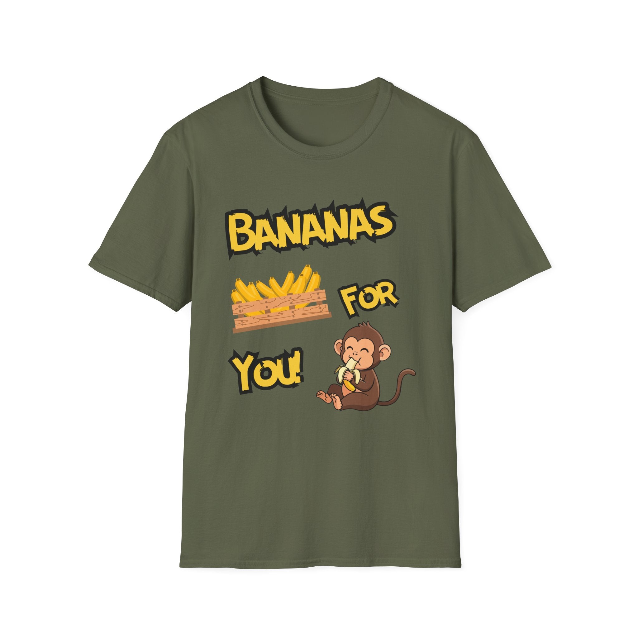 Bananas For You T-Shirt — Cute Monkey & Banana Crate Graphic Tee