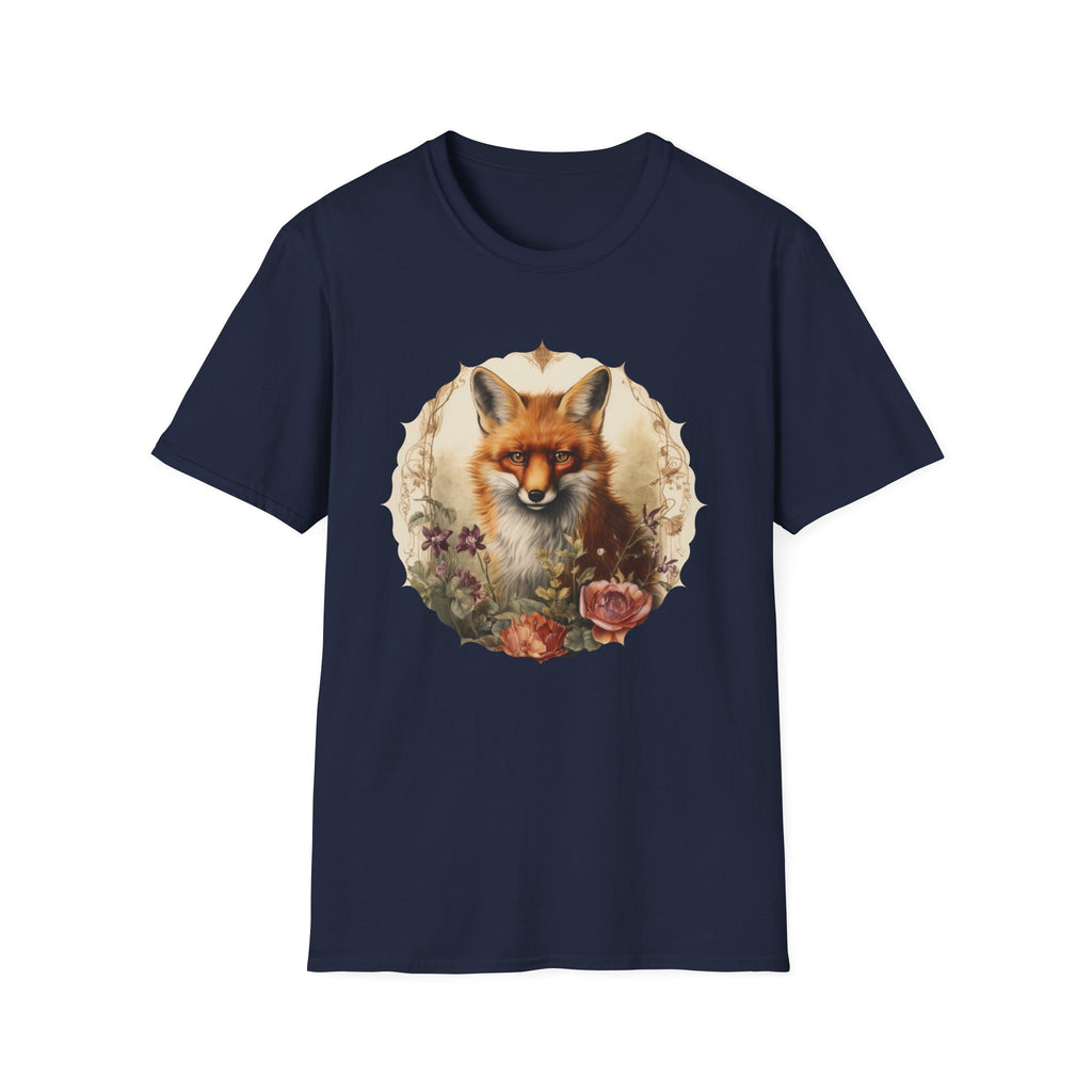 Fox Portrait T‑Shirt — Vintage Woodland Fox Graphic Tee