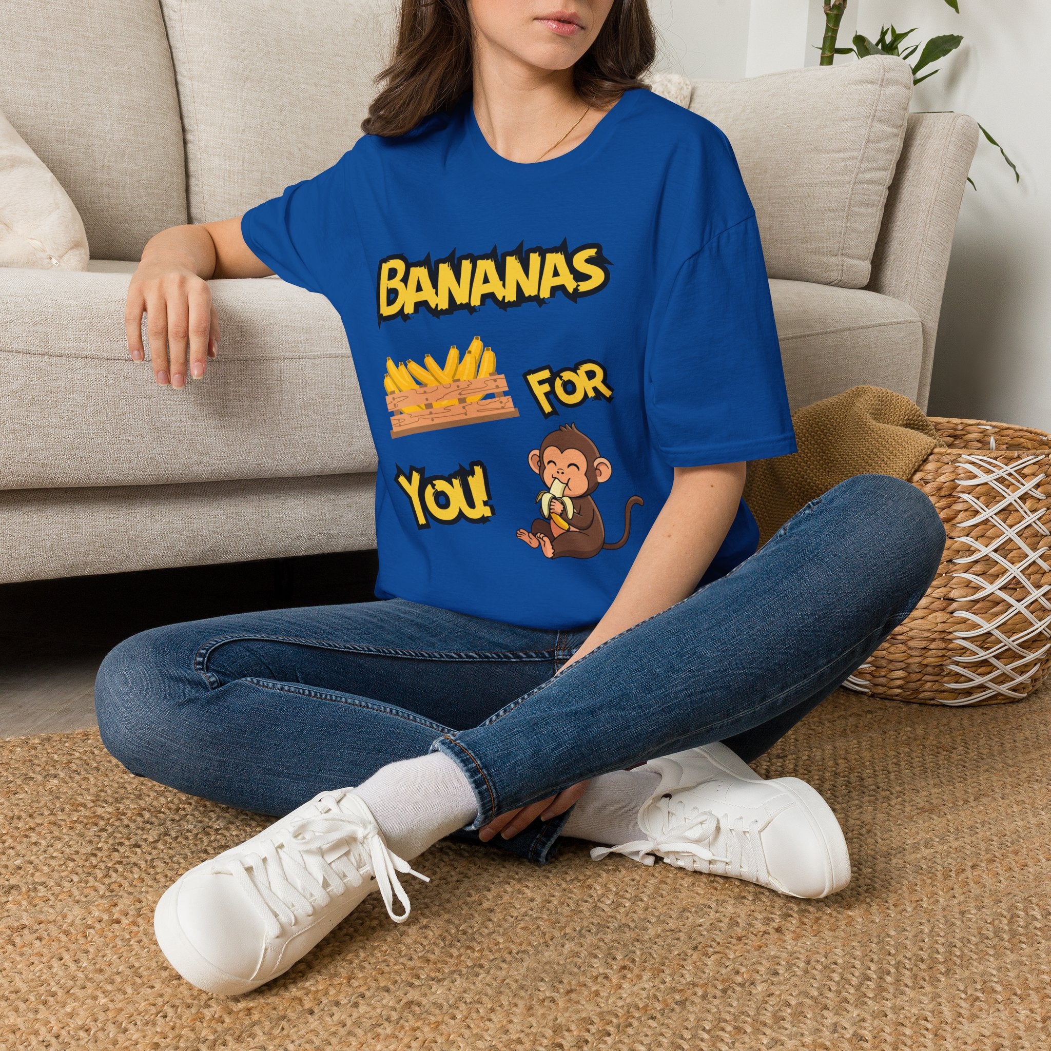 Bananas For You T-Shirt — Cute Monkey & Banana Crate Graphic Tee
