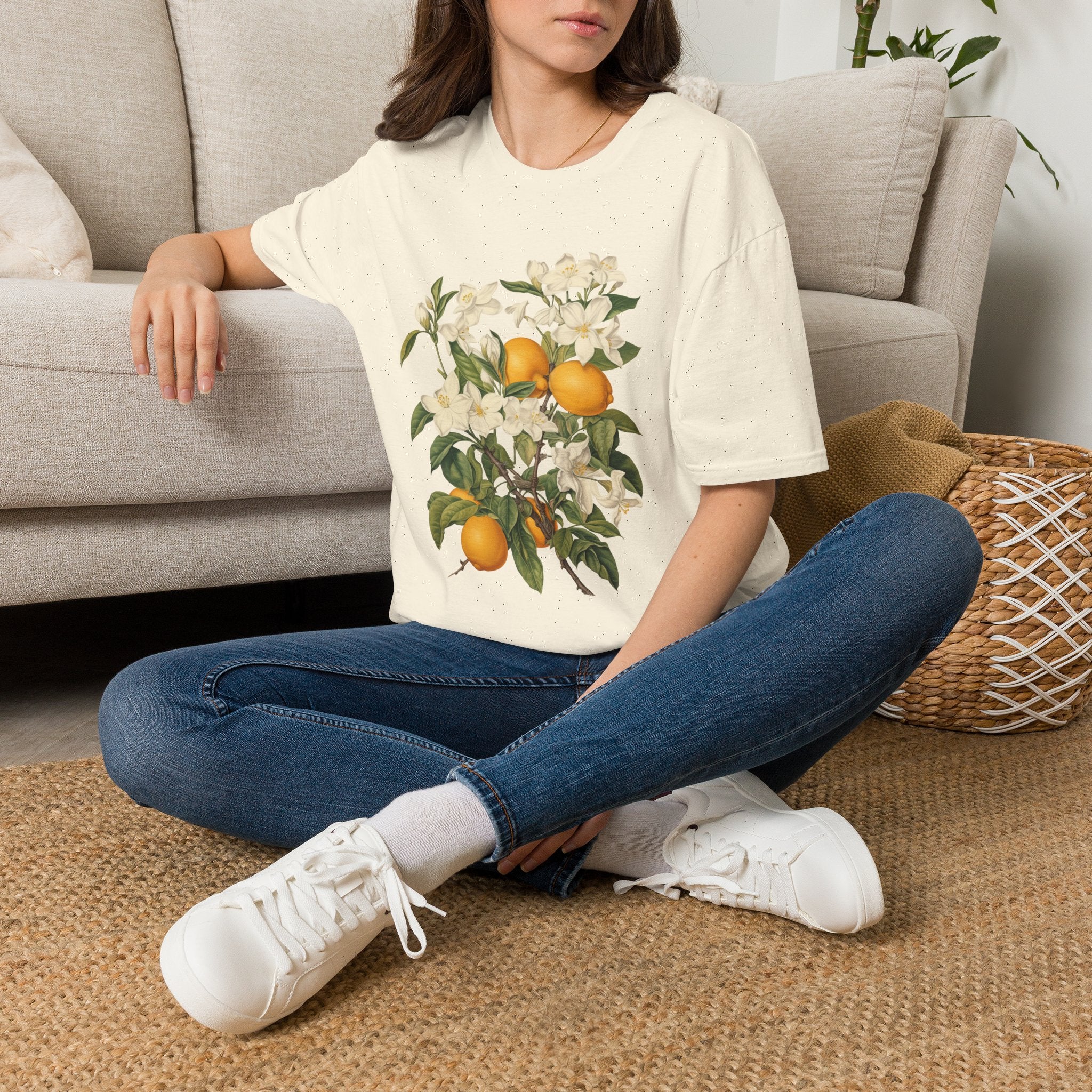 Orange Blossom Floral T-Shirt