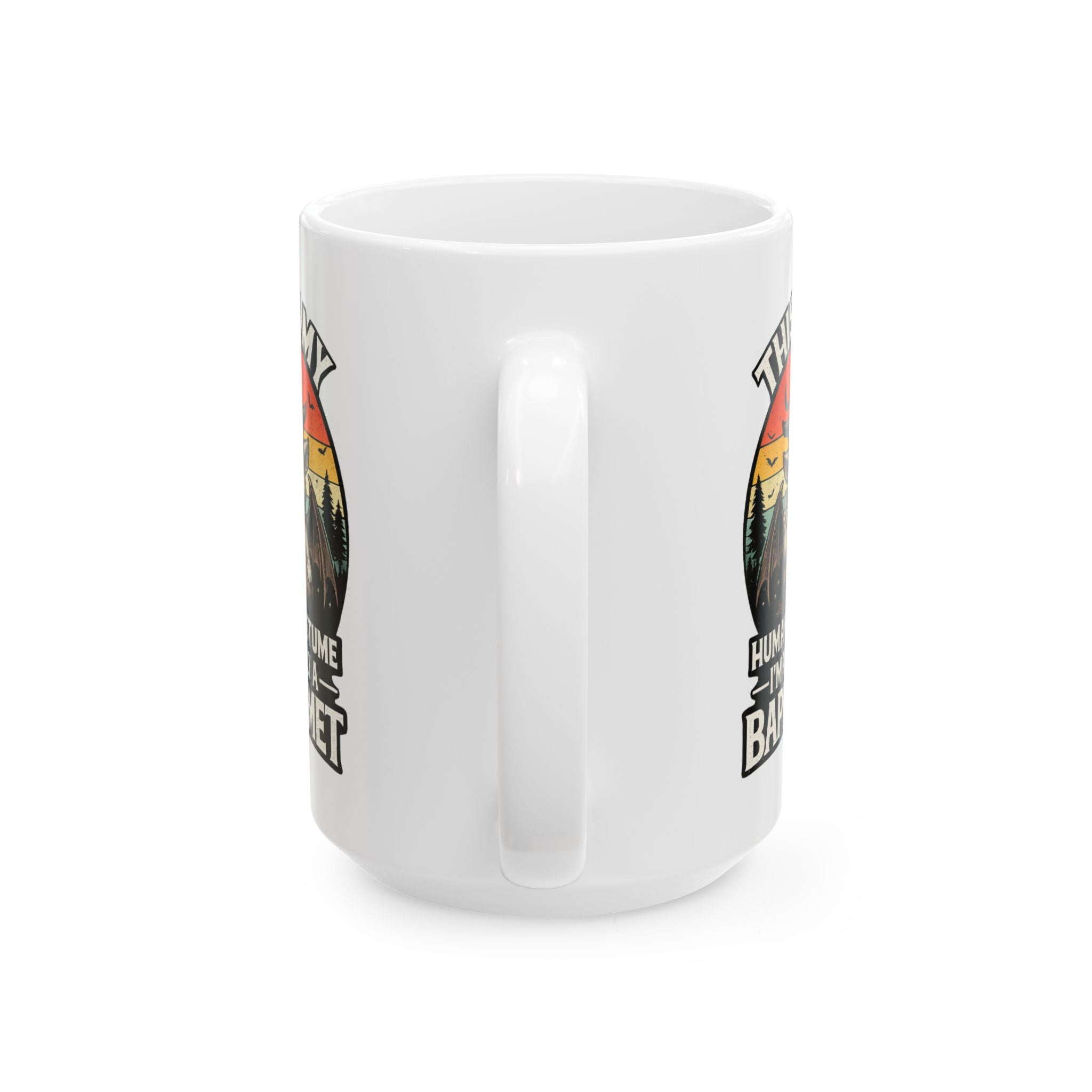 This Is My Human Costume I’m Really a Baphomet Cute Gothic Retro Design Ceramic Mug, (11oz, 15oz)