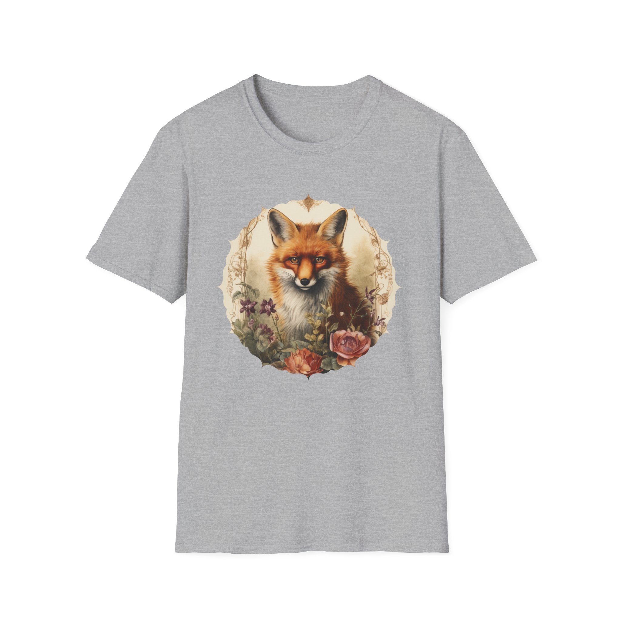 Fox Portrait T‑Shirt — Vintage Woodland Fox Graphic Tee