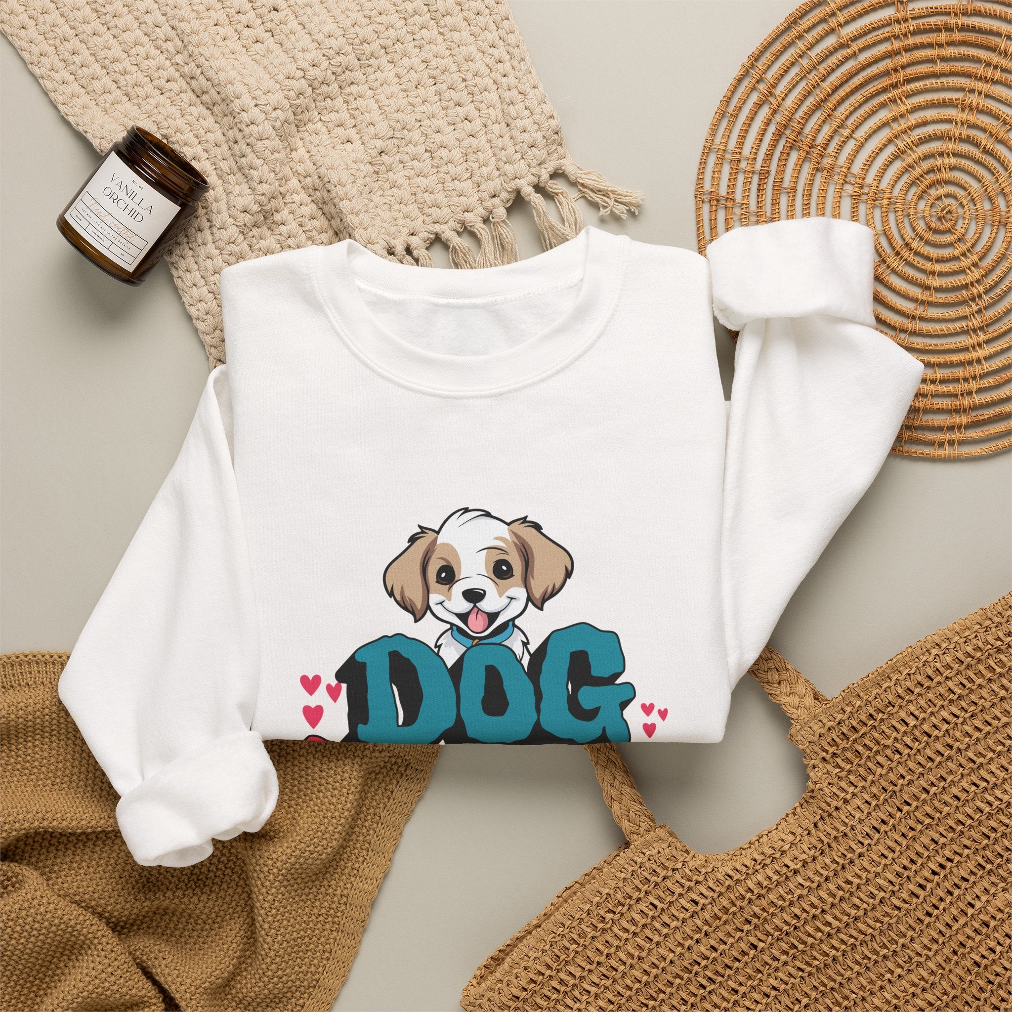 Dog Lover Sweatshirt — Cute Puppy Graphic Crewneck