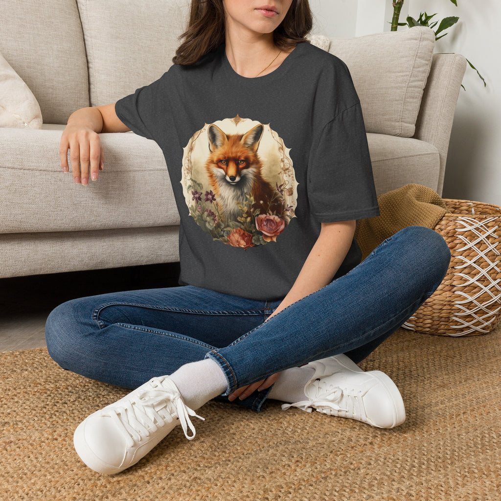 Fox Portrait T‑Shirt — Vintage Woodland Fox Graphic Tee