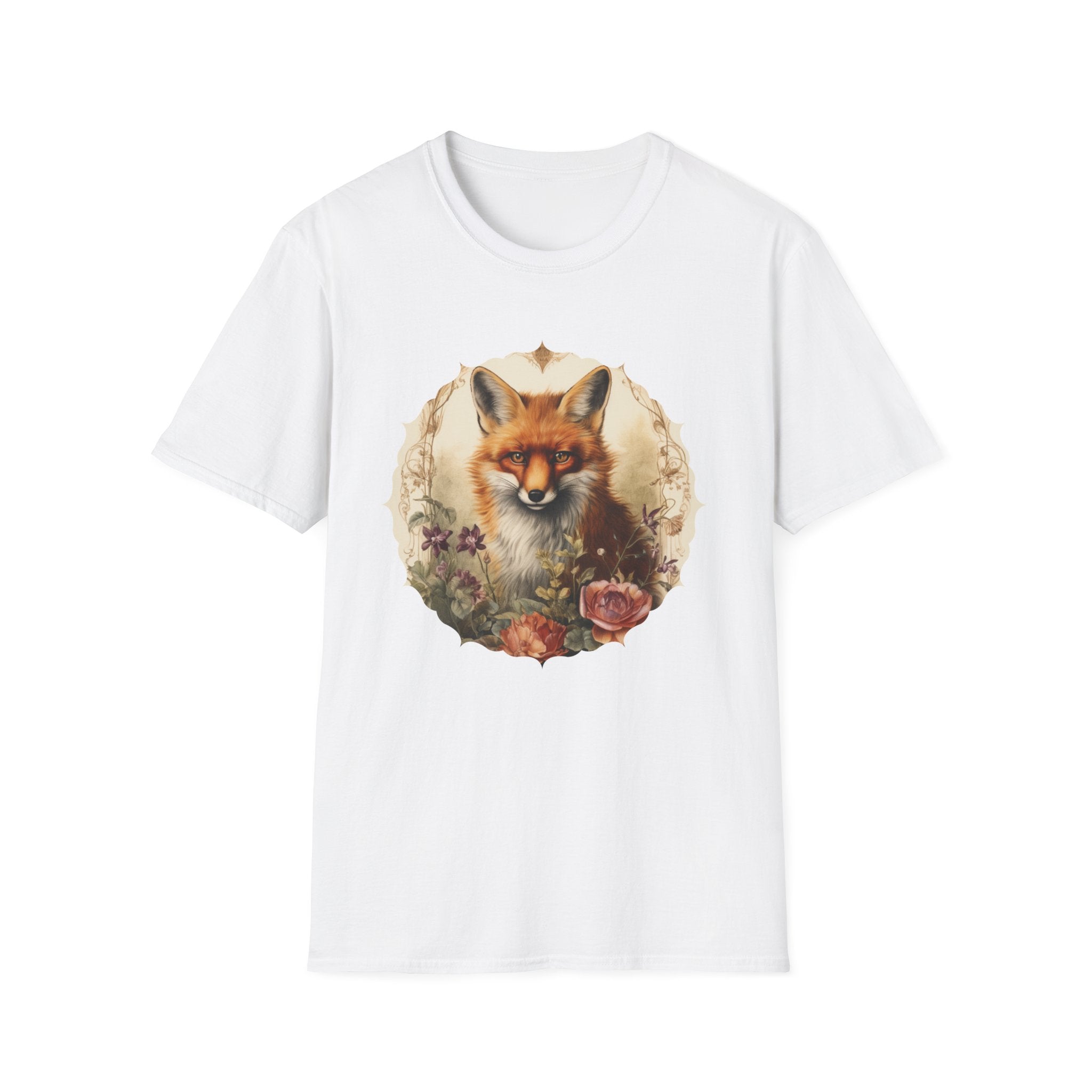 Fox Portrait T‑Shirt — Vintage Woodland Fox Graphic Tee