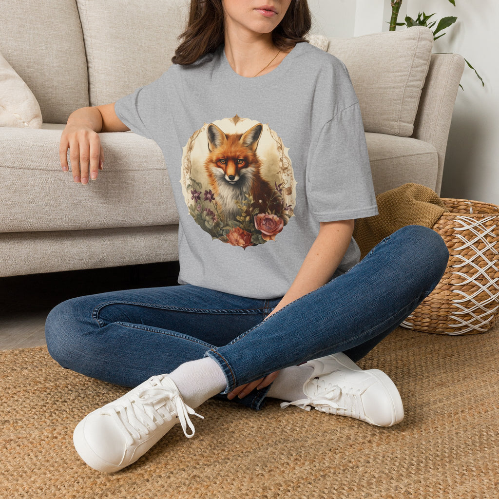 Fox Portrait T‑Shirt — Vintage Woodland Fox Graphic Tee