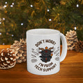 Cute Baphomet Tech Support Mug – Funny Gothic Demon Goat Coffee Cup – “Don’t Worry I’m From Tech Support” Ceramic Mug, (11oz, 15oz)
