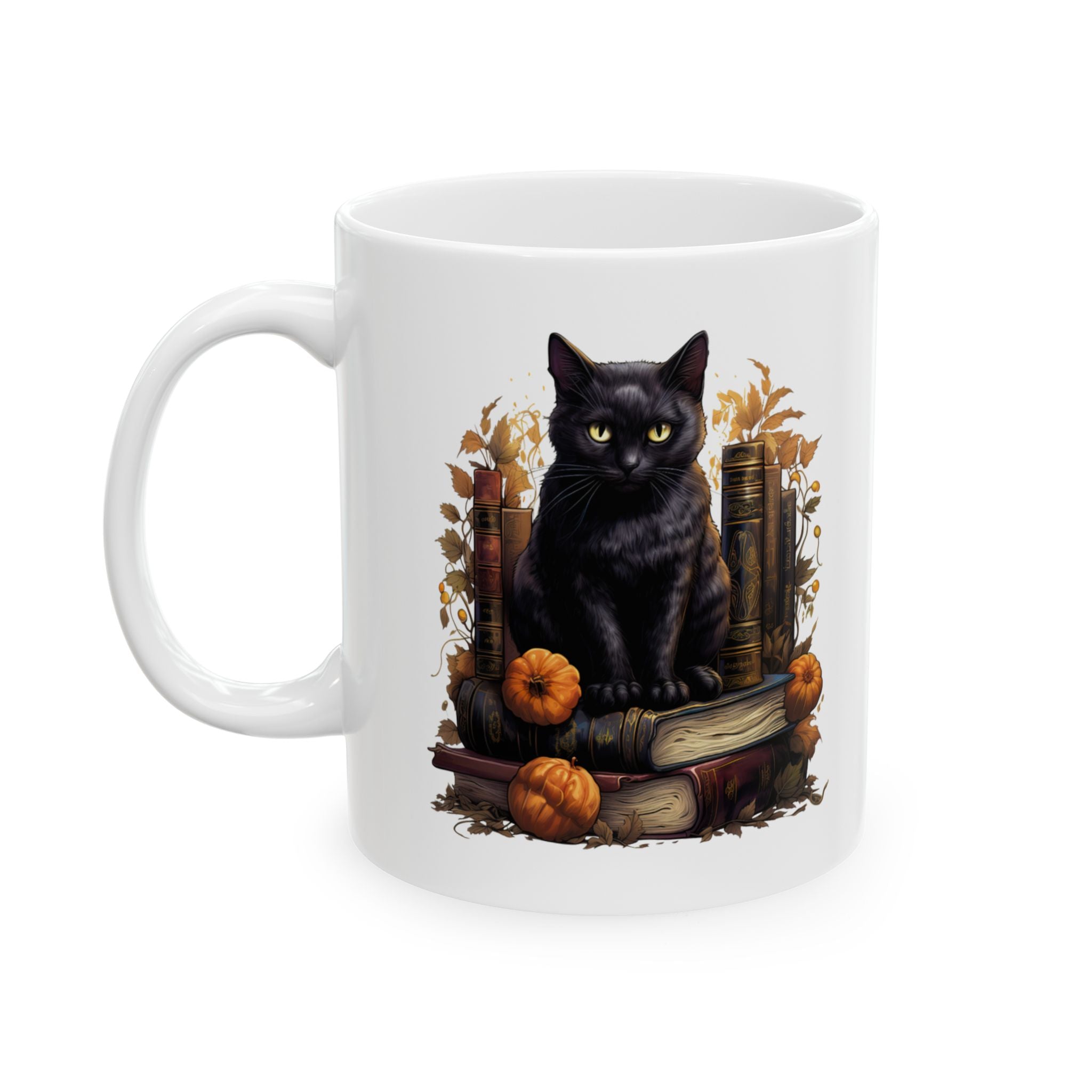 Autumn Pumpkin & Lantern Ceramic Mug — Cozy Fall Coffee Cup (11oz/15oz)