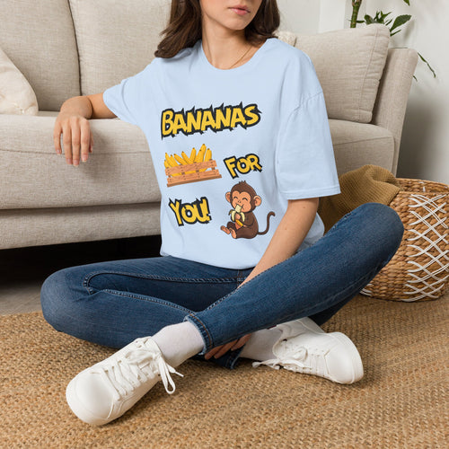 Bananas For You T-Shirt — Cute Monkey & Banana Crate Graphic Tee