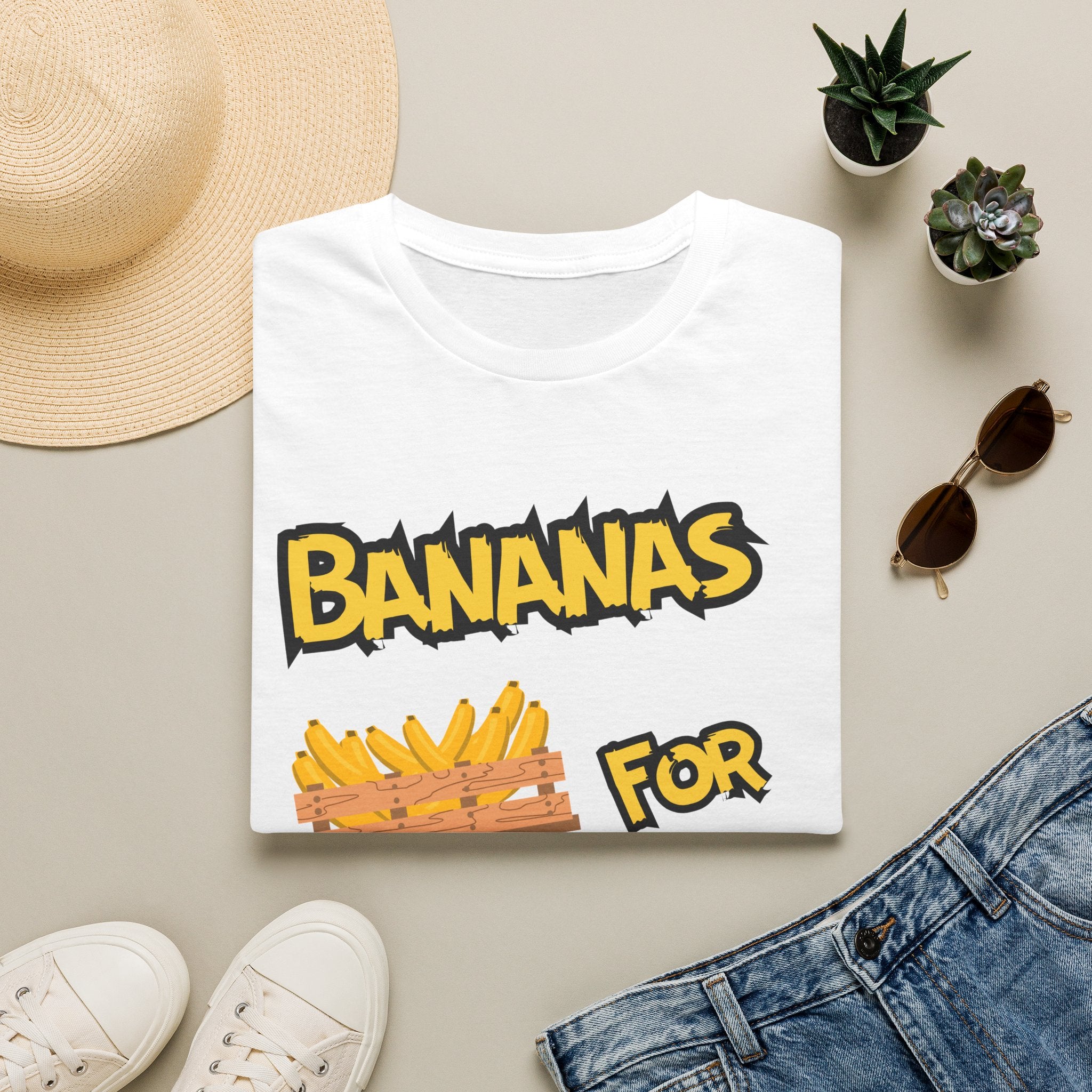 Bananas For You T-Shirt — Cute Monkey & Banana Crate Graphic Tee