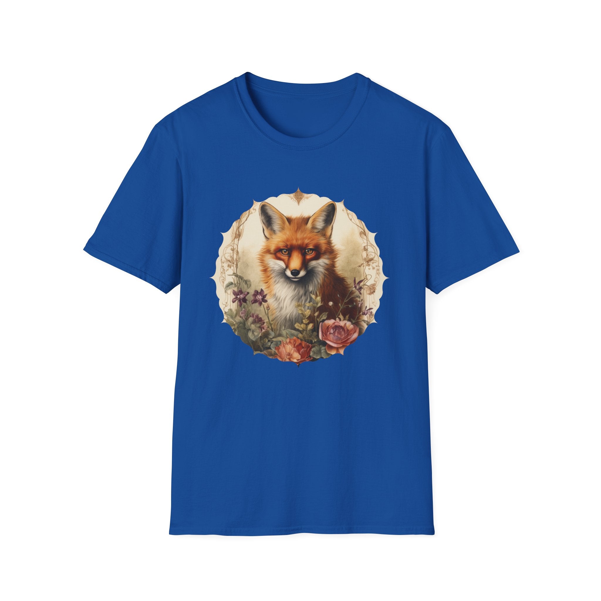 Fox Portrait T‑Shirt — Vintage Woodland Fox Graphic Tee