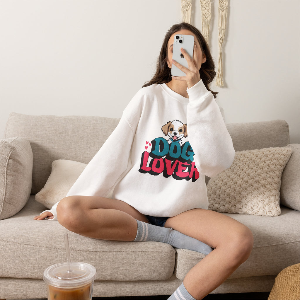 Dog Lover Sweatshirt — Cute Puppy Graphic Crewneck