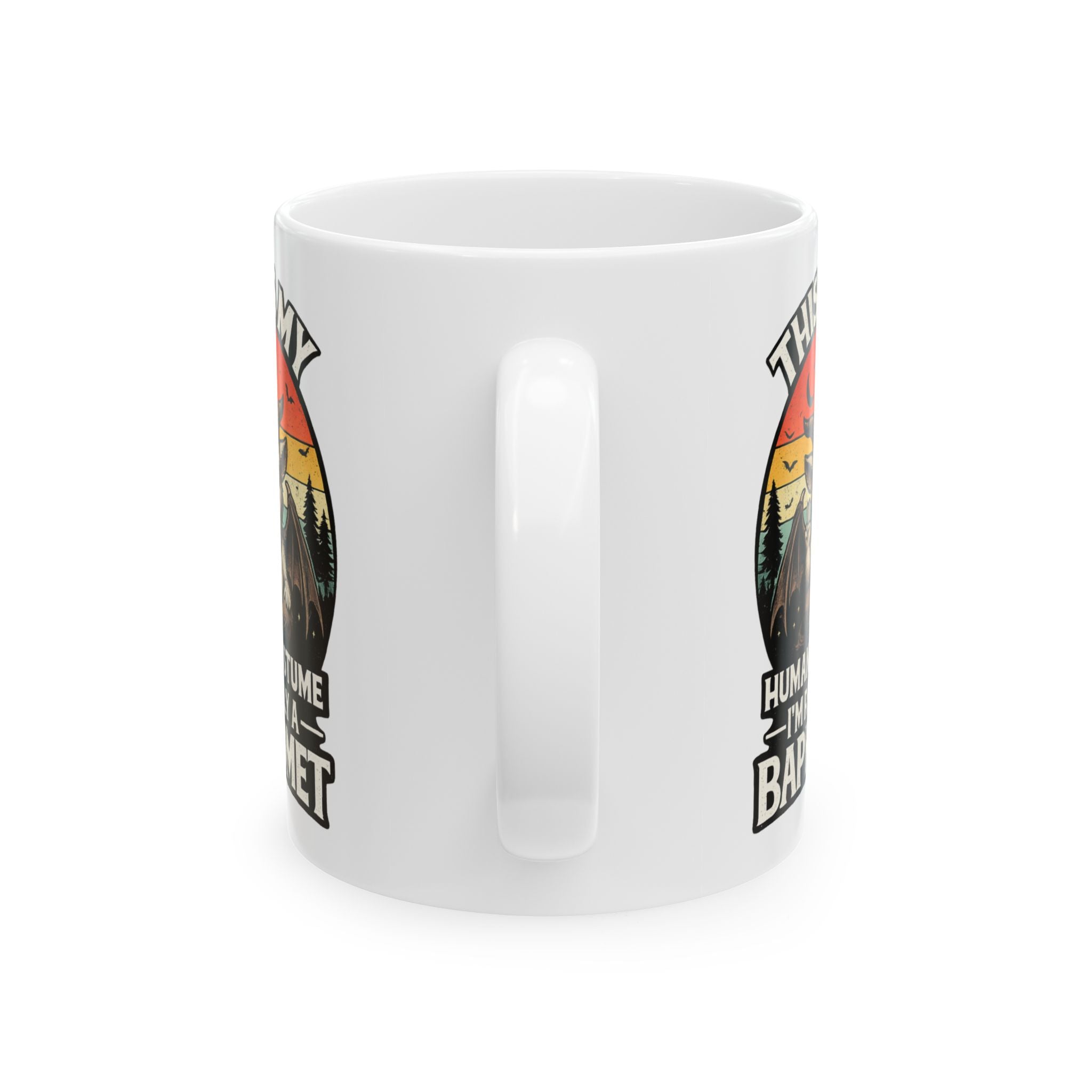 This Is My Human Costume I’m Really a Baphomet Cute Gothic Retro Design Ceramic Mug, (11oz, 15oz)