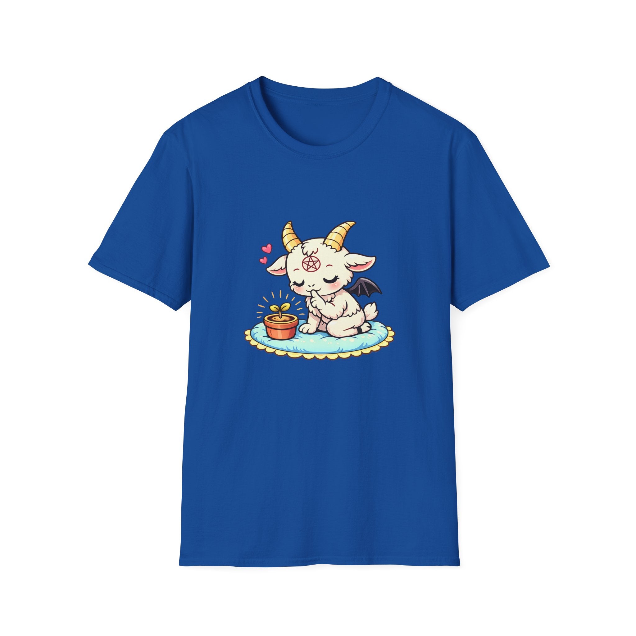 Cute Occult Baby Baphomet – Kawaii Little Bphomet Graphic Tee, Unisex Softstyle T-Shirt