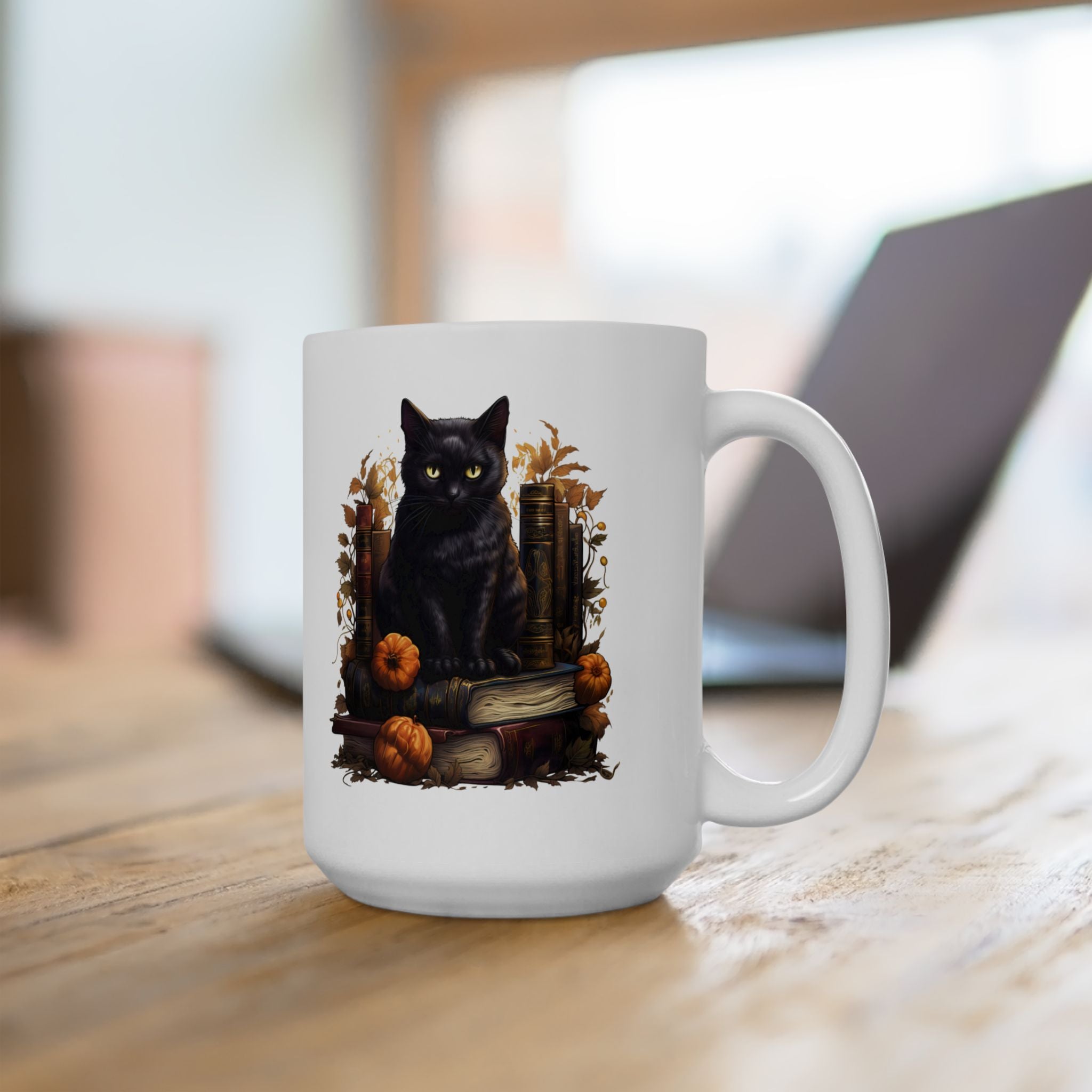 Autumn Pumpkin & Lantern Ceramic Mug — Cozy Fall Coffee Cup (11oz/15oz)